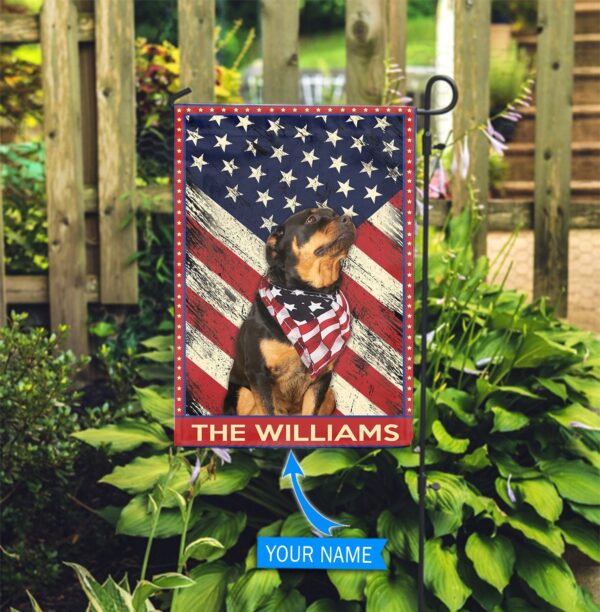 Rottweiler Personalized Garden Flag – Custom Dog Flags – Dog Lovers Gifts for Him or Her