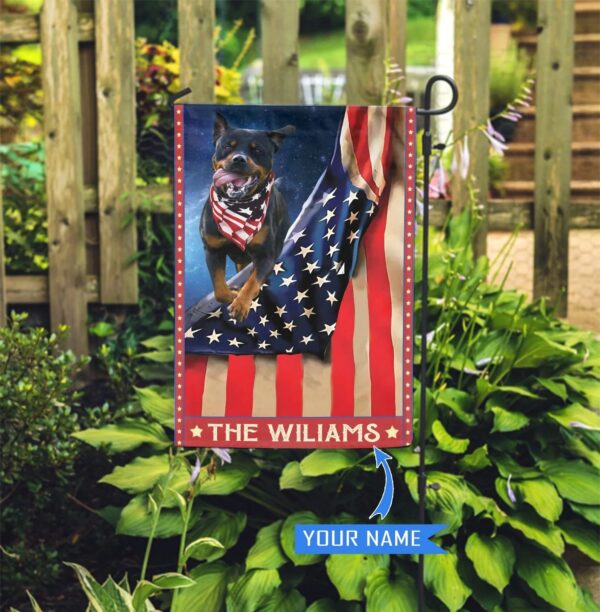 Rottweiler Personalized Garden Flag – Garden Dog Flag – Personalized Dog Garden Flags