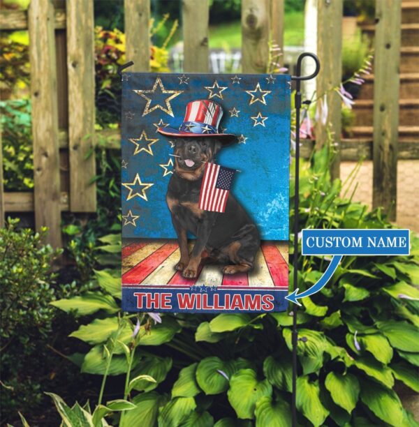 Rottweiler Personalized Garden Flag – Personalized Dog Garden Flags – Dog Flags Outdoor – Outdoor Decor