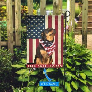 Rottweiler Personalized Garden Flag – Personalized…
