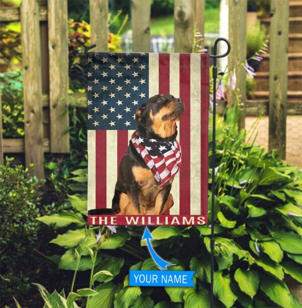 Rottweiler Personalized Garden Flag – Personalized Dog Garden Flags – Dog Flags Outdoor