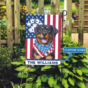 Rottweiler Personalized Garden Flag – Personalized…