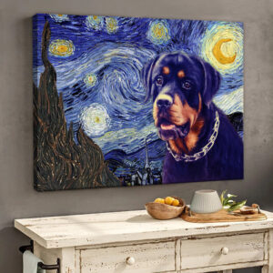 Rottweiler Poster Matte Canvas Dog Wall Art Prints Painting On Canvas 2