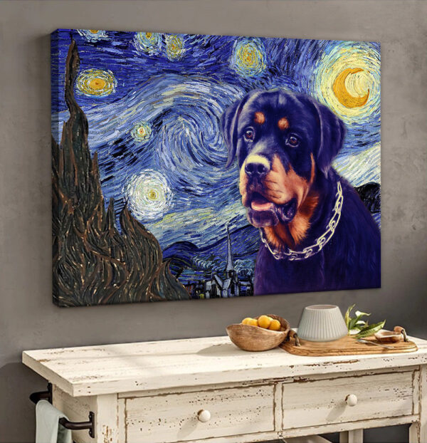 Rottweiler Poster & Matte Canvas – Dog Wall Art Prints – Painting On Canvas