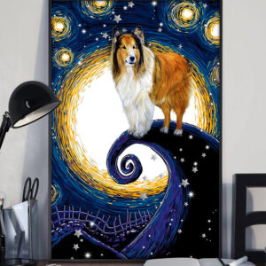 Rough Collie Poster Canvas Dog Canvas Wall Art Dog Lovers Gifts For Him Or Her 2