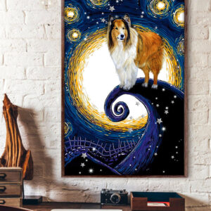 Rough Collie Poster Canvas Dog Canvas Wall Art Dog Lovers Gifts For Him Or Her 4