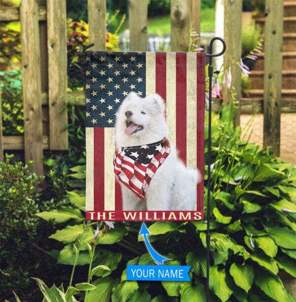 Samoyed Personalized Garden Flag – Personalized Dog Garden Flags – Dog Lovers Gifts for Him or Her
