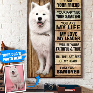 Samoyed Personalized Poster Canvas Dog Canvas Wall Art Dog Lovers Gifts For Him Or Her 1