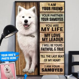 Samoyed Personalized Poster Canvas Dog Canvas Wall Art Dog Lovers Gifts For Him Or Her 3