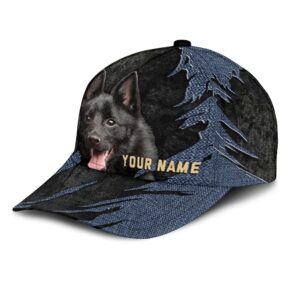 Schipperke Jean Background Custom Name Cap Classic Baseball Cap All Over Print Gift For Dog Lovers 3 zizdzv
