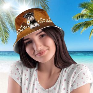 Schnauzer Bucket Hat Hats To Walk With Your Beloved Dog A Gift For Dog Lovers 1 nelsk9