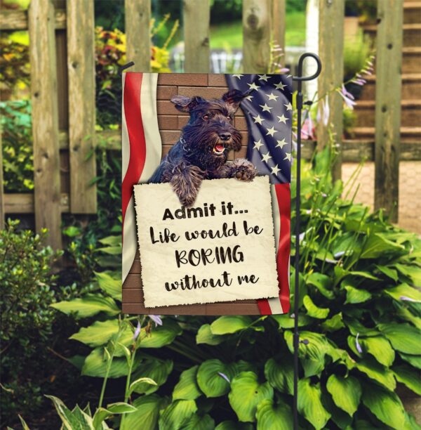 Schnauzer Flag 1 – Garden Dog Flag – Dog Owner Gift Ideas