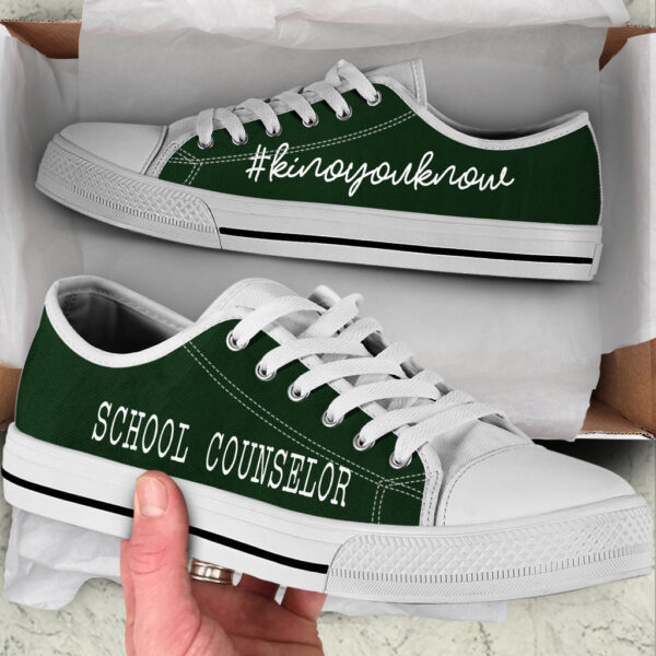 School Counselor Kinoyouknow All Dark Green Low Top Shoes – Best Gift For Teacher, School Shoes