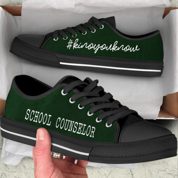 School Counselor Kinoyouknow All Dark Green Low Top Shoes – Best Gift For Teacher, School Shoes