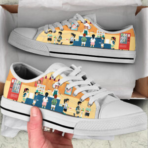 School Lunch Lady Low Top Shoes Best Gift For Teacher School Shoes Best Shoes For Him Or Her Sneaker For Walking 1