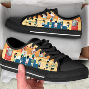 School Lunch Lady Low Top Shoes Best Gift For Teacher School Shoes Best Shoes For Him Or Her Sneaker For Walking 2