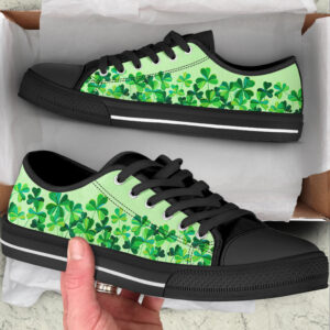 Shamrock Clover Low Top Shoes Canvas Print Fashion Comfortable Lowtop Casual Shoes Gift For Adults Irish Gift St.Patrick s Day 2