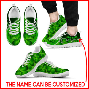 Shamrock Green 3d Sneaker Personalized Custom Shoes Comfortable Walking Running Shoes Irish Gift St.Patrick s Day 2
