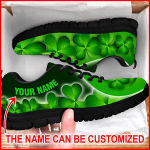 Shamrock Green 3d Sneaker Personalized Custom Shoes Comfortable Walking Running Shoes Irish Gift St.Patrick s Day 3