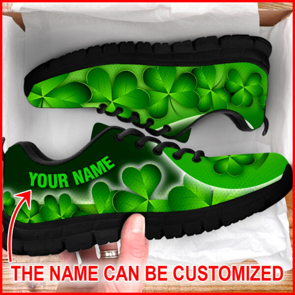 Shamrock Green 3d Sneaker -Personalized Custom Shoes – Comfortable Walking Running Shoes – Irish Gift St.Patrick’s Day