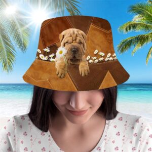 Shar Pei Bucket Hat Hats To Walk With Your Beloved Dog Gift For Dog Loving Friends 2 qrhxkw