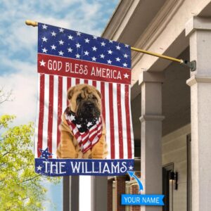 Shar Pei God Bless America Personalized Flag Personalized Dog Garden Flags Dog Lovers Gifts for Him or Her 2