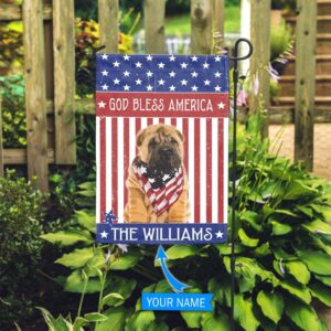 Shar Pei God Bless America Personalized Flag Personalized Dog Garden Flags Dog Lovers Gifts for Him or Her 3