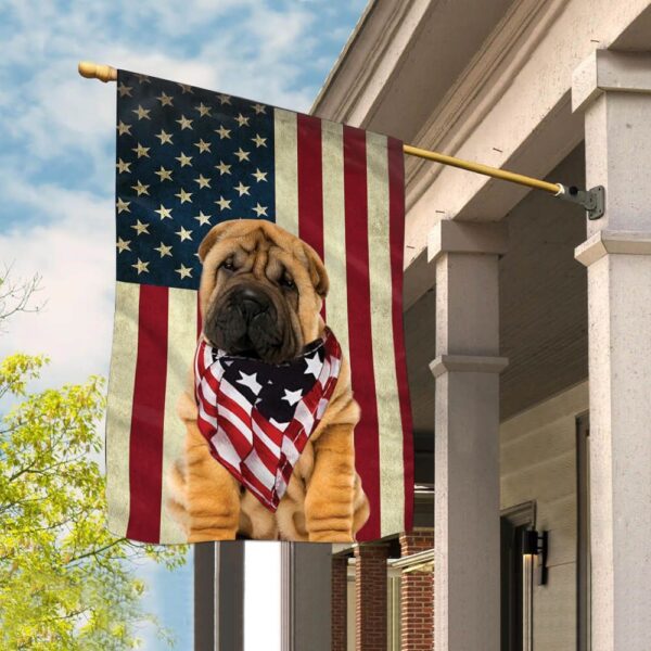 Shar Pei House Flag – Garden Dog Flag – Dog Owner Gift Ideas