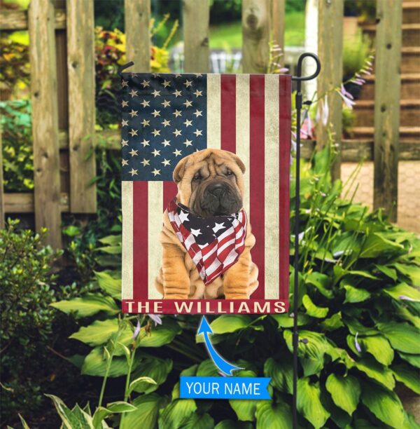 Shar Pei Personalized Garden Flag – Personalized Dog Garden Flags – Dog Lovers Gifts for Him or Her