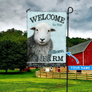 Sheep Welcome To The Farm Personalized Flag Flags For The Garden Outdoor Decoration 2