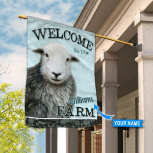 Sheep Welcome To The Farm Personalized Flag Flags For The Garden Outdoor Decoration 3