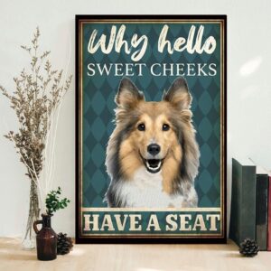 Shetland Sheepdog Poster Matte Canvas Dog Canvas Art Poster To Print Gift For Dog Lovers 1