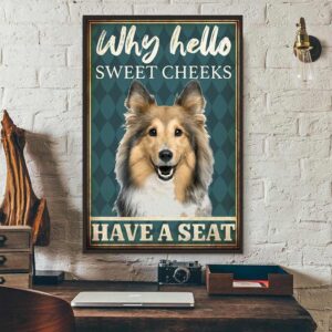 Shetland Sheepdog Poster Matte Canvas Dog Canvas Art Poster To Print Gift For Dog Lovers 2