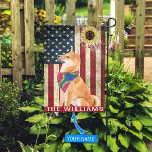Shiba Inu Hippie Personalized Flag Custom Dog Flags Dog Lovers Gifts for Him or Her 3