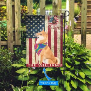 Shiba Inu Hippie Personalized House Flag Custom Dog Flags Dog Lovers Gifts for Him or Her 2
