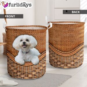 Shih-Poo Rattan Texture Laundry Basket –…
