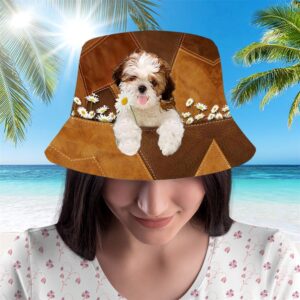 Shih Tzu Bucket Hat Hats To Walk With Your Beloved Dog Gift For Dog Loving Friends 2 zjr4cp