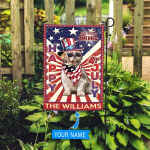 Shih Tzu God Bless America 4th Of July Personalized Flag Custom Dog Flags Dog Lovers Gifts for Him or Her 3