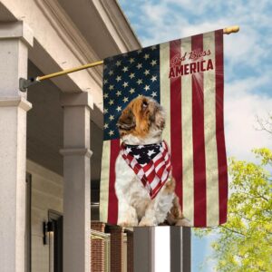 Shih Tzu God Bless House Flag Garden Dog Flag Dog Owner Gift Ideas 1