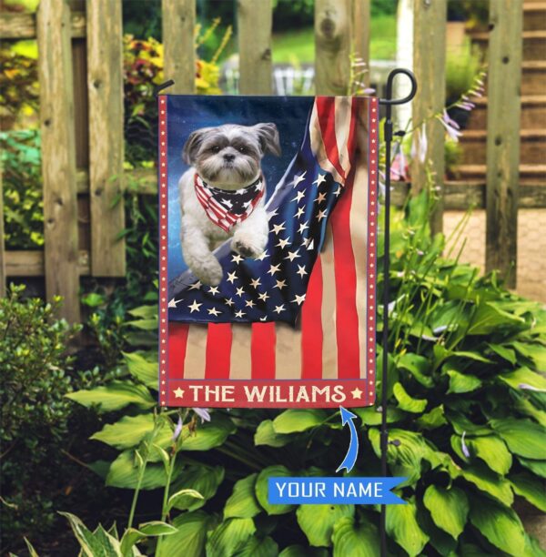 Shih Tzu Personalized Garden Flag – Garden Dog Flag – Personalized Dog Garden Flags