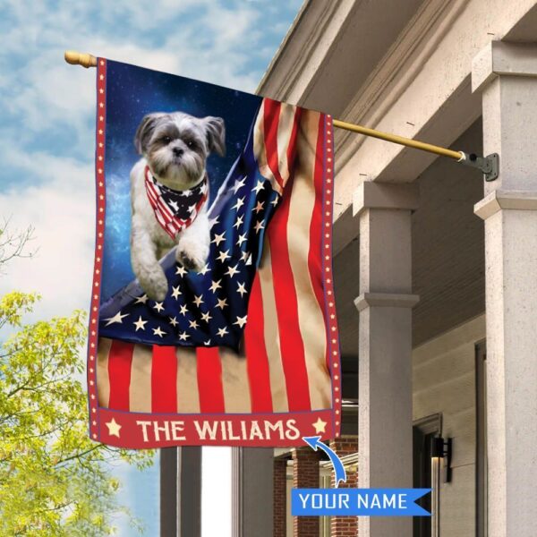 Shih Tzu Personalized House Flag – Garden Dog Flag – Personalized Dog Garden Flags