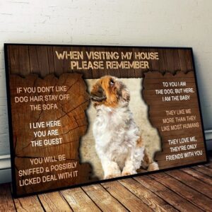 Shih Tzu Please Remember When Visiting Our House Poster Dog Wall Art Poster To Print Housewarming Gifts 1