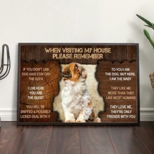 Shih Tzu Please Remember When Visiting Our House Poster Dog Wall Art Poster To Print Housewarming Gifts 2