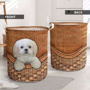 Shih Tzu Rattan Texture Laundry Basket…