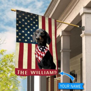 Short Hair Black And Tan Dachshund Personalized Flag Personalized Dog Garden Flags Dog Lovers Gifts for Him or Her 3