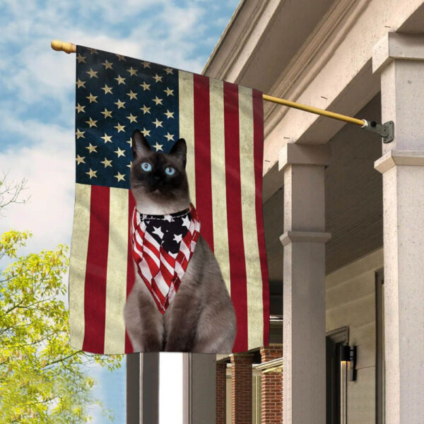 Siamese Cat House Flag – Cat Flags Outdoor – Cat Lovers Gifts for Him or Her