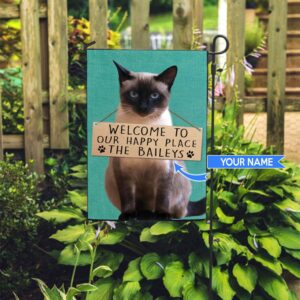 Siamese Cat Welcome Garden Personalized Flag Custom Cat Garden Flags Cat Flag For House 2