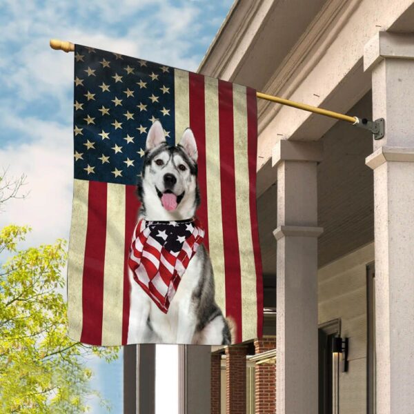 Siberian Husky House Flag – Garden Dog Flag – Dog Owner Gift Ideas