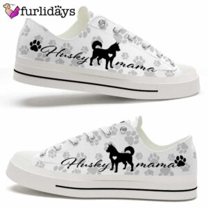 Siberian Husky Paws Pattern Low Top Shoes 1
