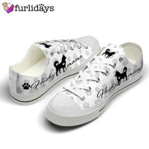 Siberian Husky Paws Pattern Low Top Shoes 2
